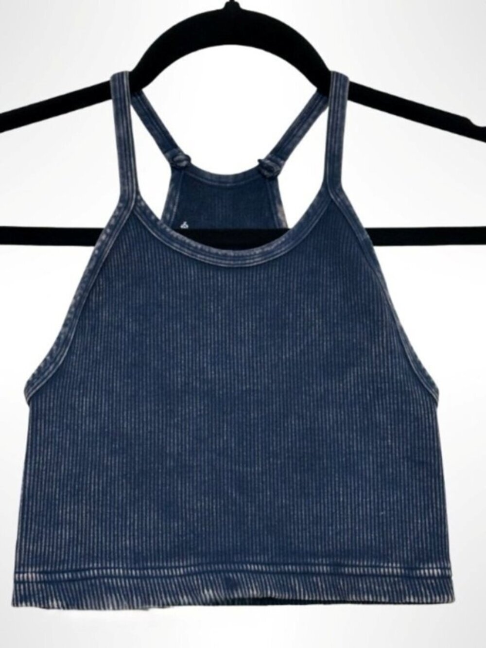 NWOT FP MOVEMENT BY FREE PEOPLE Happiness Runs Crop Tank Navy Size XS/S